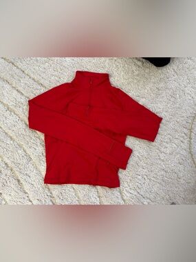 lululemon athletica Red Zip-Up Athletic Jacket